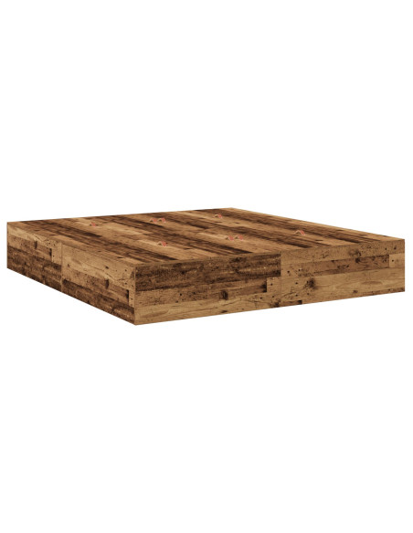 Struttura letto con contenitore in legno vecchio 200x200 cm