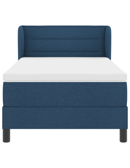 Letto a Rete con Materasso Blu 90x200 cm Tessuto