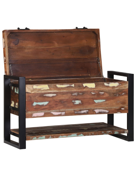 Scatola di Stoccaggio Multicolore Legno massello di recupero