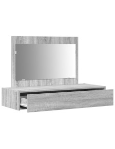 Tavolo da Trucco Grigio 100 x 40 x 70 cm Legno multistrato