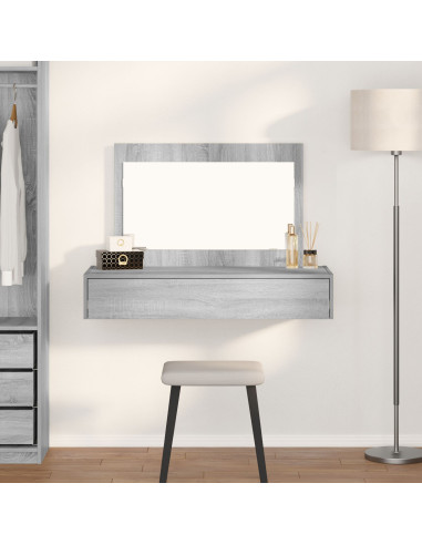 Tavolo da Trucco Grigio 100 x 40 x 70 cm Legno multistrato