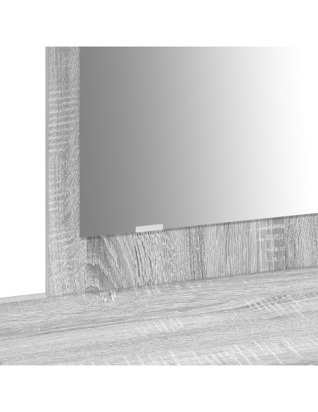 Tavolo da trucco a parete Grigio Sonoma 100x40x70 cm