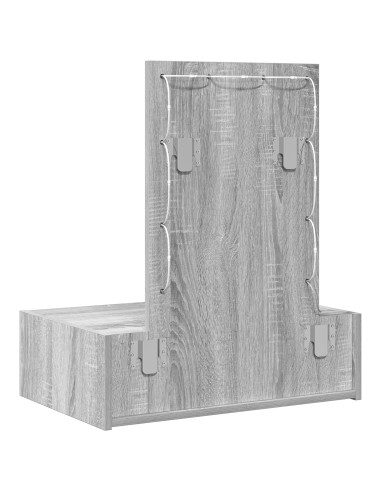 Tavolo da Trucco Grigio 60 x 40 x 70 cm Legno multistrato