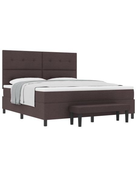 Struttura letto  con materasso Set di 2 Bianco Tessuto