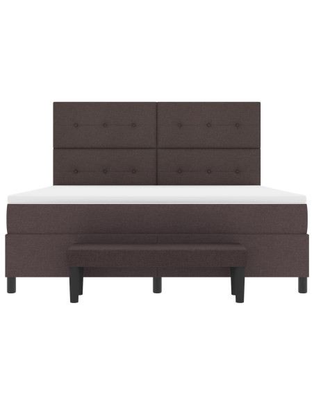 Struttura letto  con materasso Set di 2 Bianco Tessuto