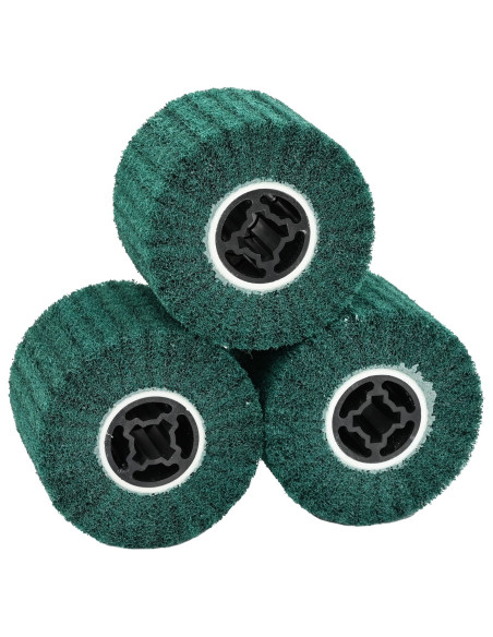 Rulli Abrasivi 3 pcs Verde 12 x 12 x 10 cm Fibre sintetiche