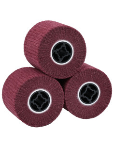 Rulli Abrasivi 3 pcs Rosso 12 x 12 x 10 cm Fibre sintetiche