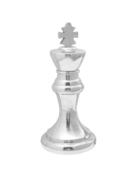 Sculture a scacchi  2 pezzi in alluminio argentato