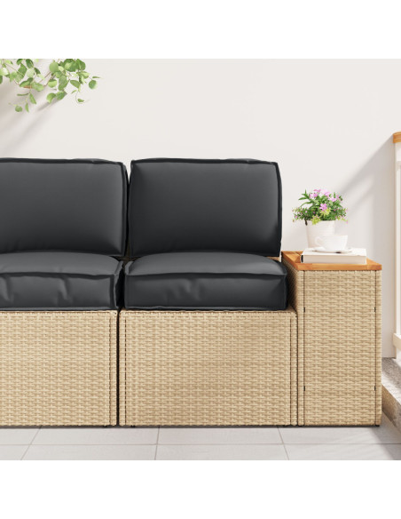 Cuscino per pallet  Nero Poliestere 60 x 40 x 8 cm