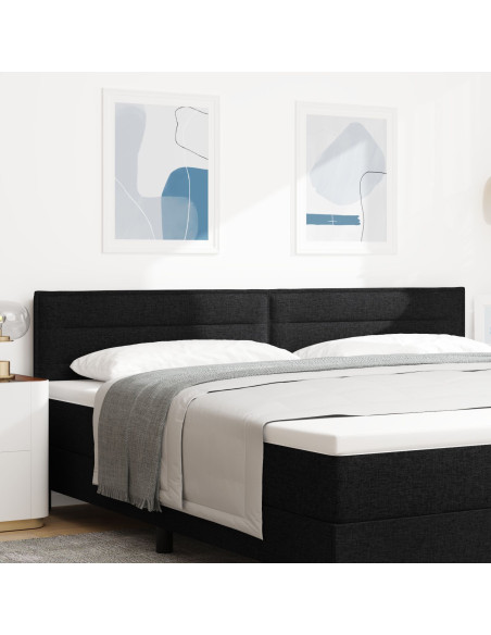 Testiera  Design Lines Nera 200 cm Tessuto