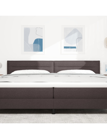 Testiera  Design Linee Marrone Scuro 200 cm Tessuto