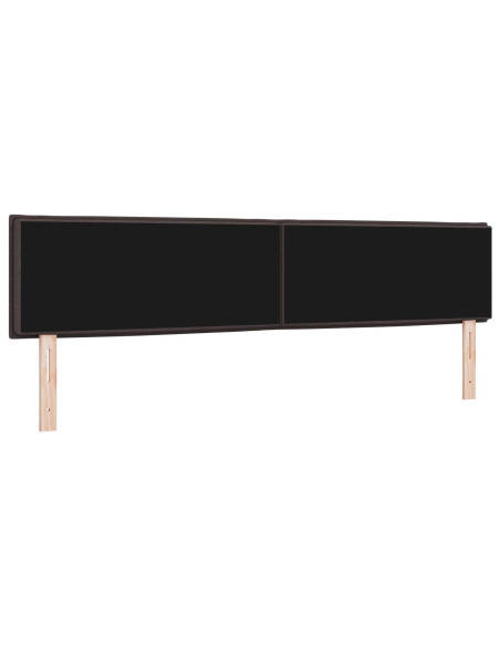 Testiera  Design Linee Marrone Scuro 200 cm Tessuto