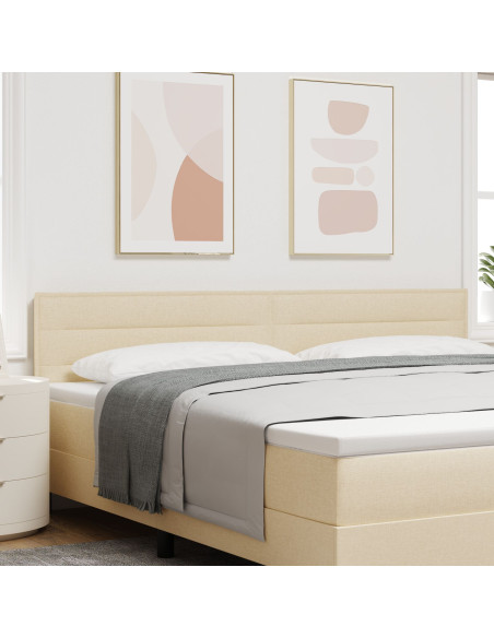 Testiera  Design Linee Crema 200 cm Tessuto