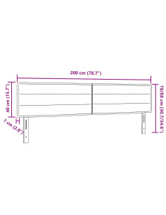 Testiera con testiera Crema 200 cm Pelle Sintetica 2