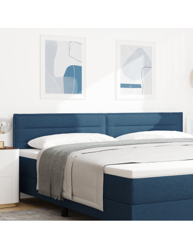 Testiera con testiera Blu 200 cm Pelle Sintetica