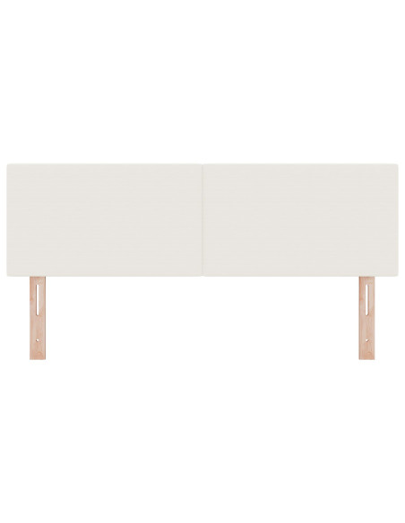 Testiera con testiera Crema 160 cm Pelle Sintetica