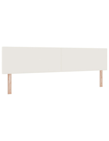 Testiera con testiera Crema 200 cm Pelle Sintetica