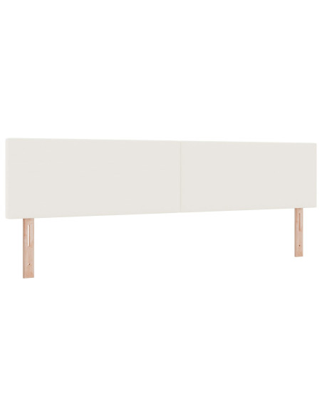 Testiera con testiera Crema 200 cm Pelle Sintetica