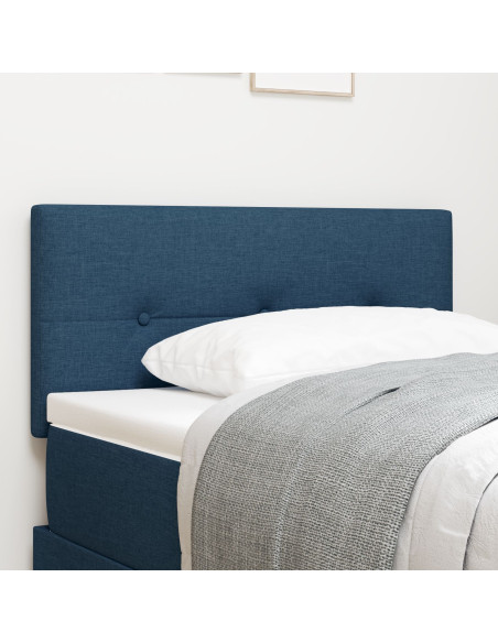 Testiera  con bottoni trapuntati Blu 80 cm in tessuto
