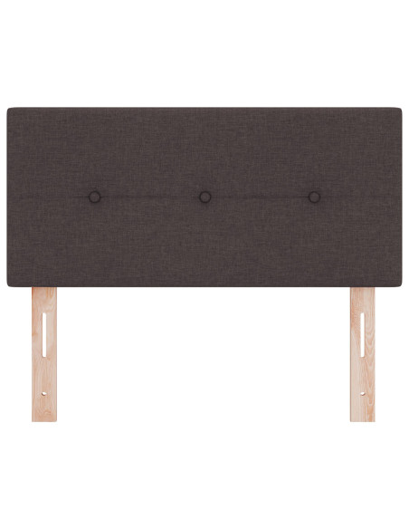 Testiera letto  imbottita a bottoni marrone scuro 90 cm in tessuto
