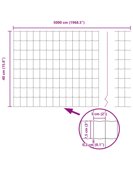 Set di Recinzioni da Giardino Set di 3 Grigio Acciaio Zincato