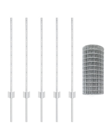 Recinzione con Posto Argento 0,8 x 10 m Acciaio