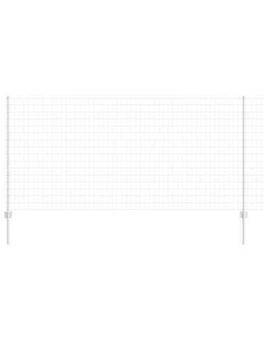 Recinzione con Posto Argento 1,2 x 10 m Acciaio