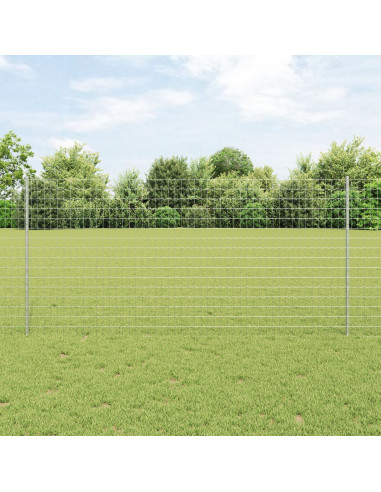 Recinzione con Posto Argento 1,2 x 10 m Acciaio