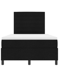 Letto a molle con materasso Nero 120 x 200 cm Tessuto 2