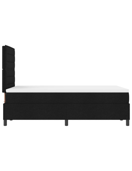 Letto a Molle  con Materasso Nero 120x200 cm Tessuto
