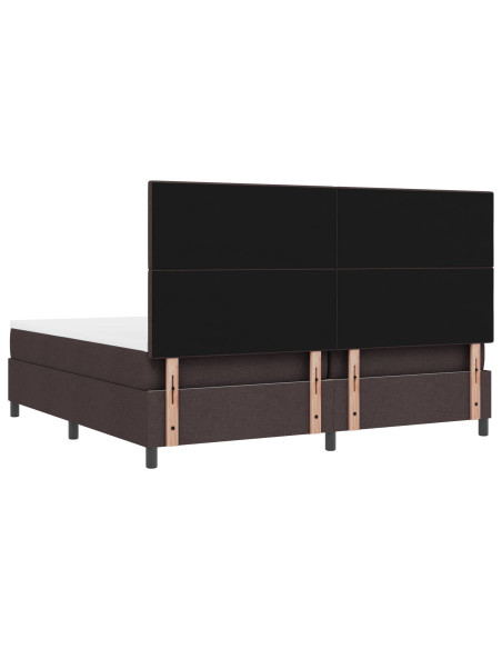 Letto a box spring  con materasso grigio scuro 200x200 cm Tessuto