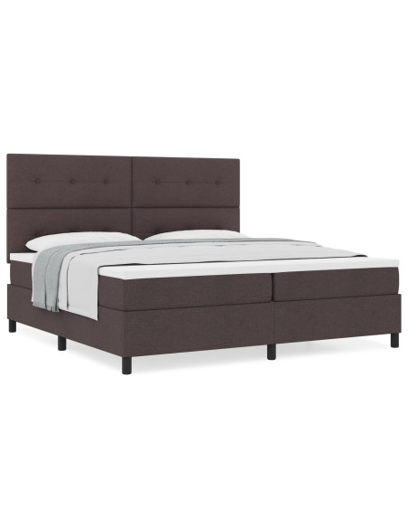 Letto a box spring  con materasso grigio scuro 200x200 cm Tessuto