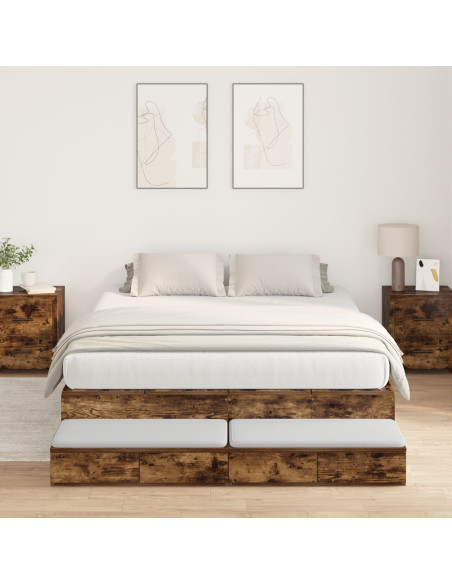 Struttura Letto  Quercia Affumicata Legno 200 x 160 cm