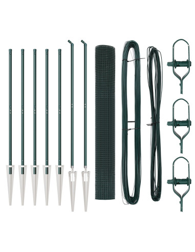 Palo della recinzione Verde 10 x 1,4 m (rete 16 x 16 mm)