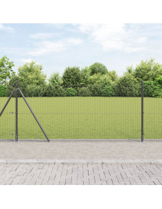 Palo della recinzione Grigio 10 x 1 m (rete 16 x 16 mm) Acciaio 2