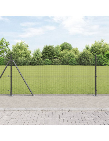 Palo della recinzione Grigio 10 x 1 m (rete 16 x 16 mm) Acciaio