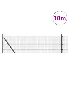 Palo della recinzione Grigio 10 x 0,5 m (reticolato 12 x 12 mm)