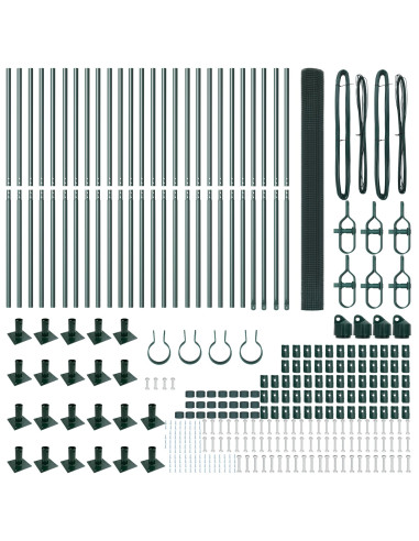 Palo della recinzione Verde 50 x 1,5 m (maglia 16 x 16 mm)