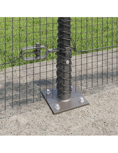 Palo della recinzione Grigio 10 x 0,5 m (rete 16 x 16 mm)