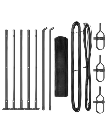 Set di Pali di Recinzione  Set di 2 Grigio Acciaio 10 x 0,5 m