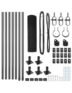 Palo della recinzione Grigio 10 x 0,6 m (rete da 25 x 25 mm) 2