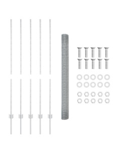 Recinzione con Posto Argento 1,4 x 10 m Acciaio 2