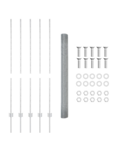 Recinzione con Posto Argento 1,4 x 10 m Acciaio