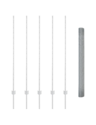 Recinzione con Posto Argento 1,4 x 10 m Acciaio