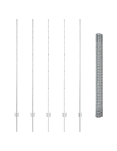 Recinzione con Posto Argento 1,5 x 10 m Acciaio