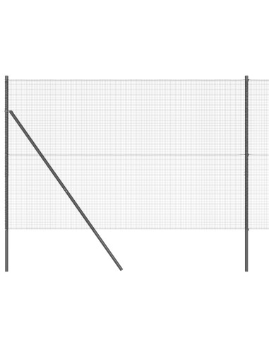Palo della recinzione Grigio 25 x 1,6 m (rete 16 x 16 mm)