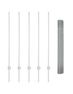 Recinzione con Posto Argento 1,2 x 10 m Acciaio 2