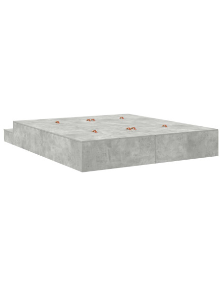 Struttura Letto  Grigio Calcestruzzo 180x200 cm