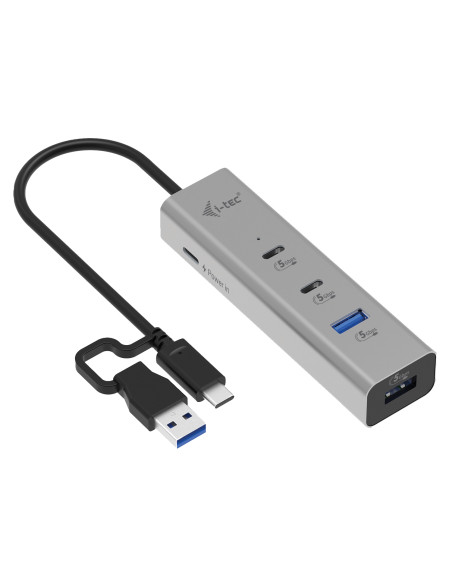 I-TEC HUB RICARICA UNIVERSALE, METALLO, 2X USB-C, 2X USB-A PORT, PD 85W