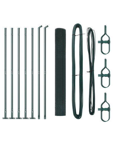 Palo della recinzione Verde 10 x 0,8 m (rete 12 x 12 mm)